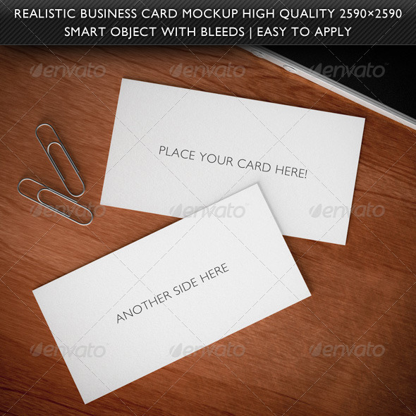Realistic 3D Business Card Mockup - Business Cards Print