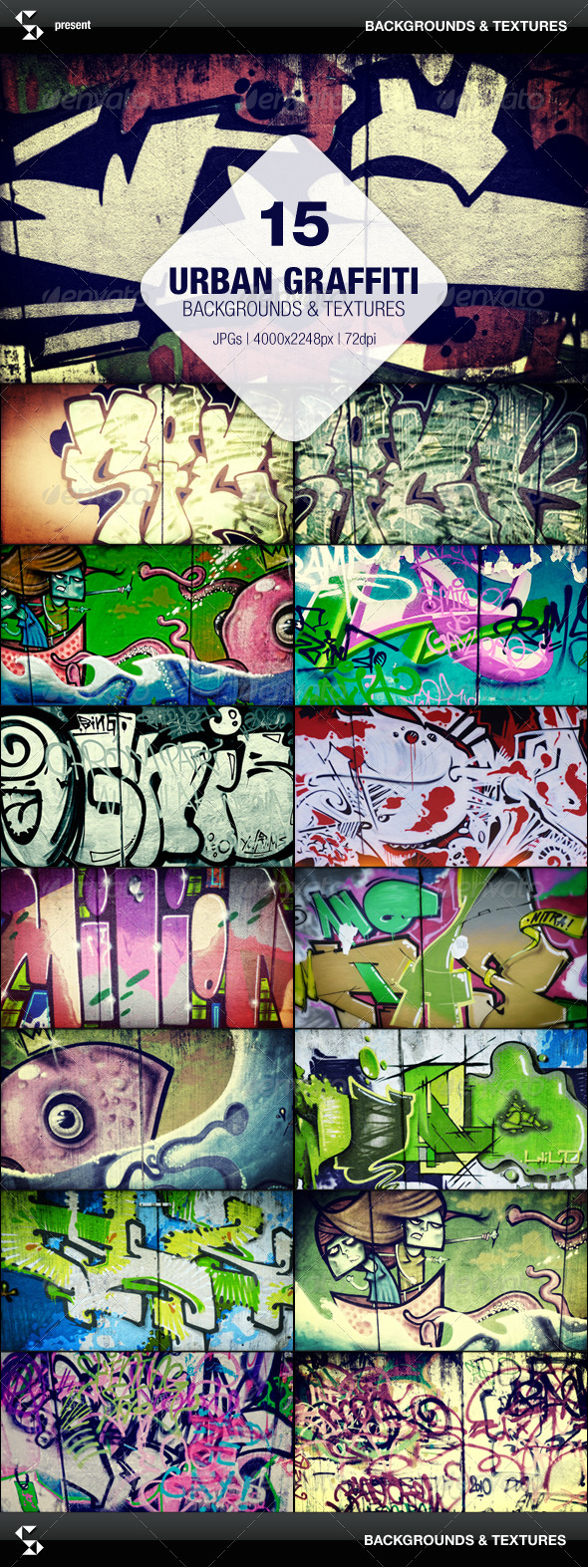 15 Urban Graffiti Backgrounds - Urban Backgrounds