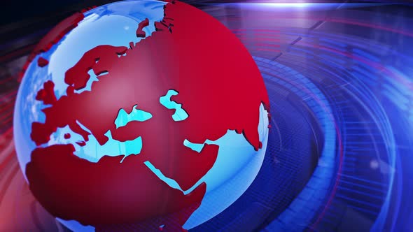 3D World News Background Looped 4k E, Motion Graphics | VideoHive