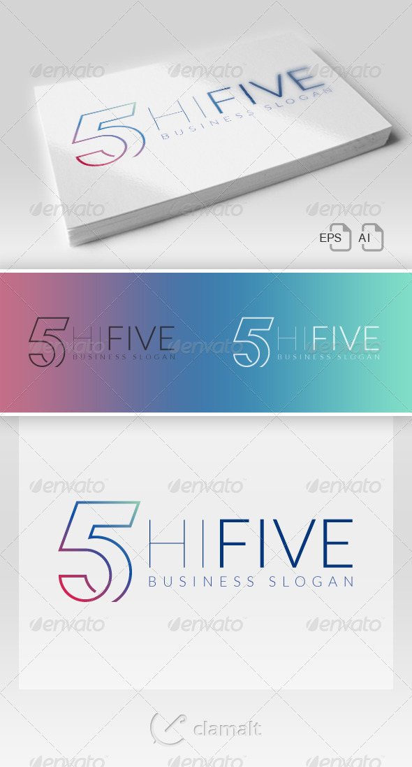 Hi Five Logo - Numbers Logo Templates