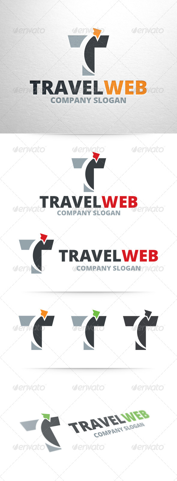 Travel Web - Letter T Logo - Letters Logo Templates