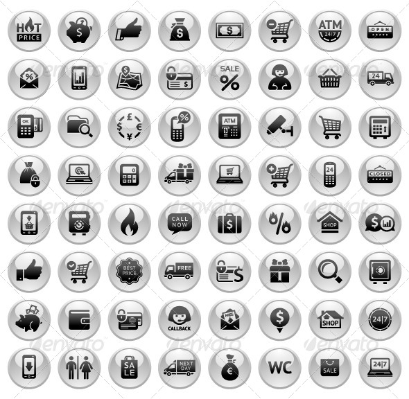 64 Shopping Icons - Business Icons
