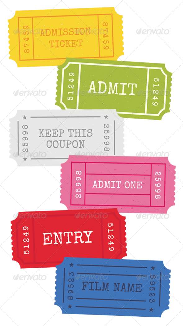 Admission Tickets - Vector - Man-made Objects Objects