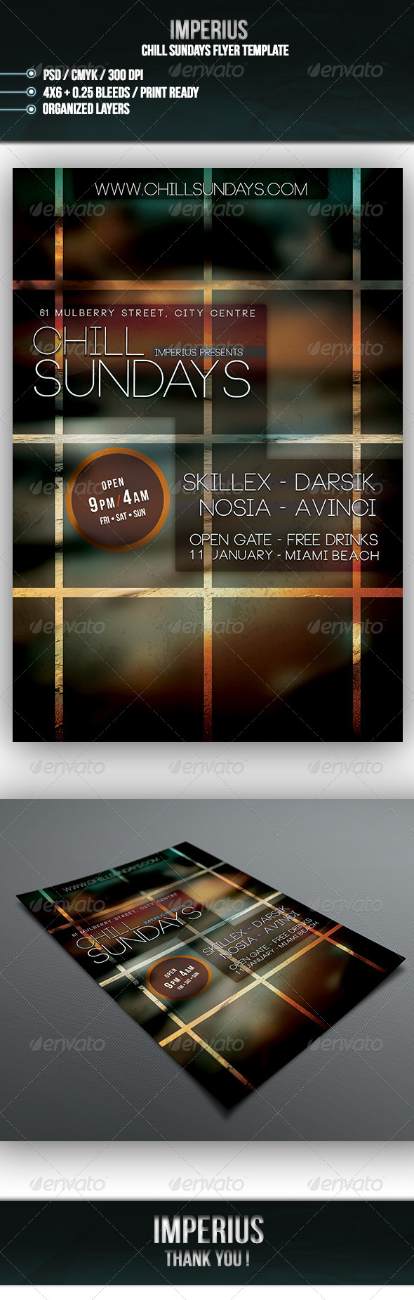 Chill Sundays Flyer - Flyers Print Templates