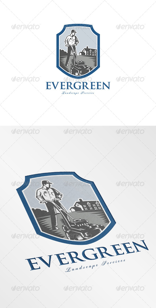Evergreen Landscape Services Logo - Humans Logo Templates