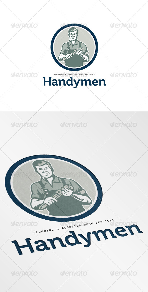 Handymen Plumbing Services Logo - Humans Logo Templates