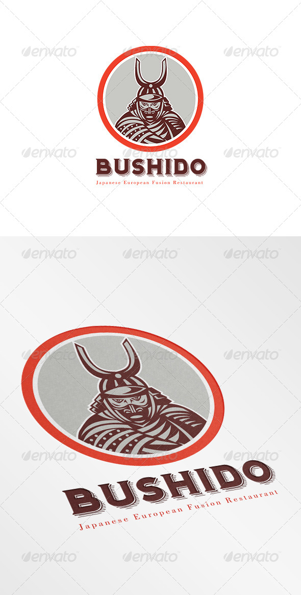 Bushido Japanese Restaurant Logo - Humans Logo Templates