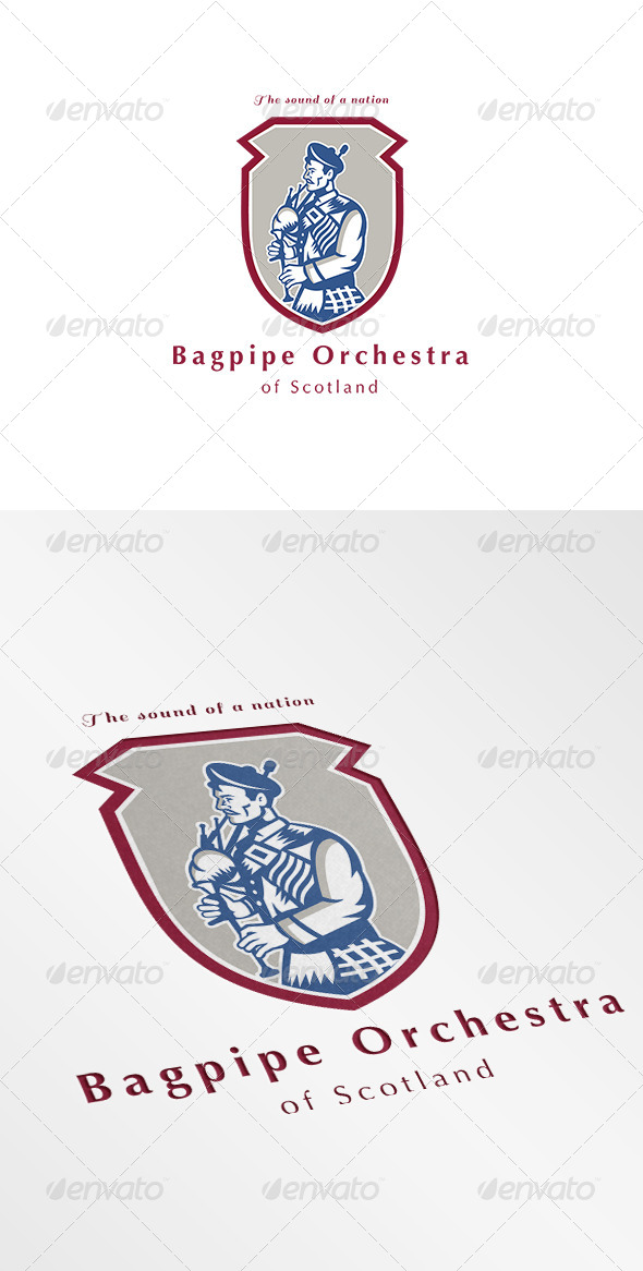 Bagpipe Orchestra of Scotland Logo - Humans Logo Templates