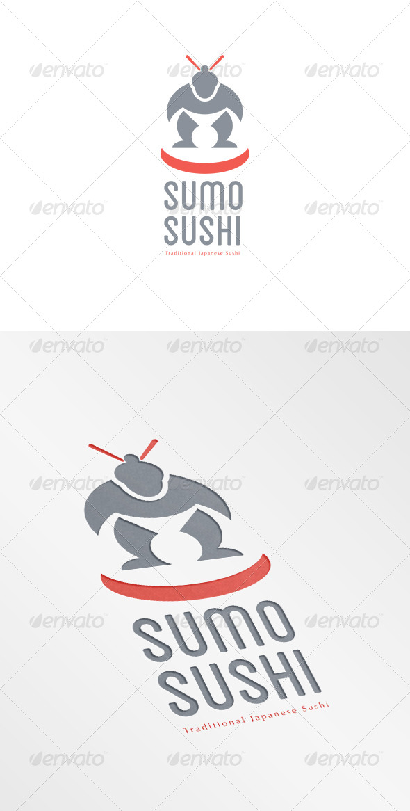 Sumo Sushi Traditional Japanese Logo - Humans Logo Templates