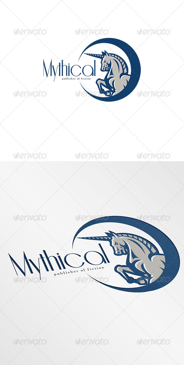 Unicorn Mythical Publishers Logo - Animals Logo Templates