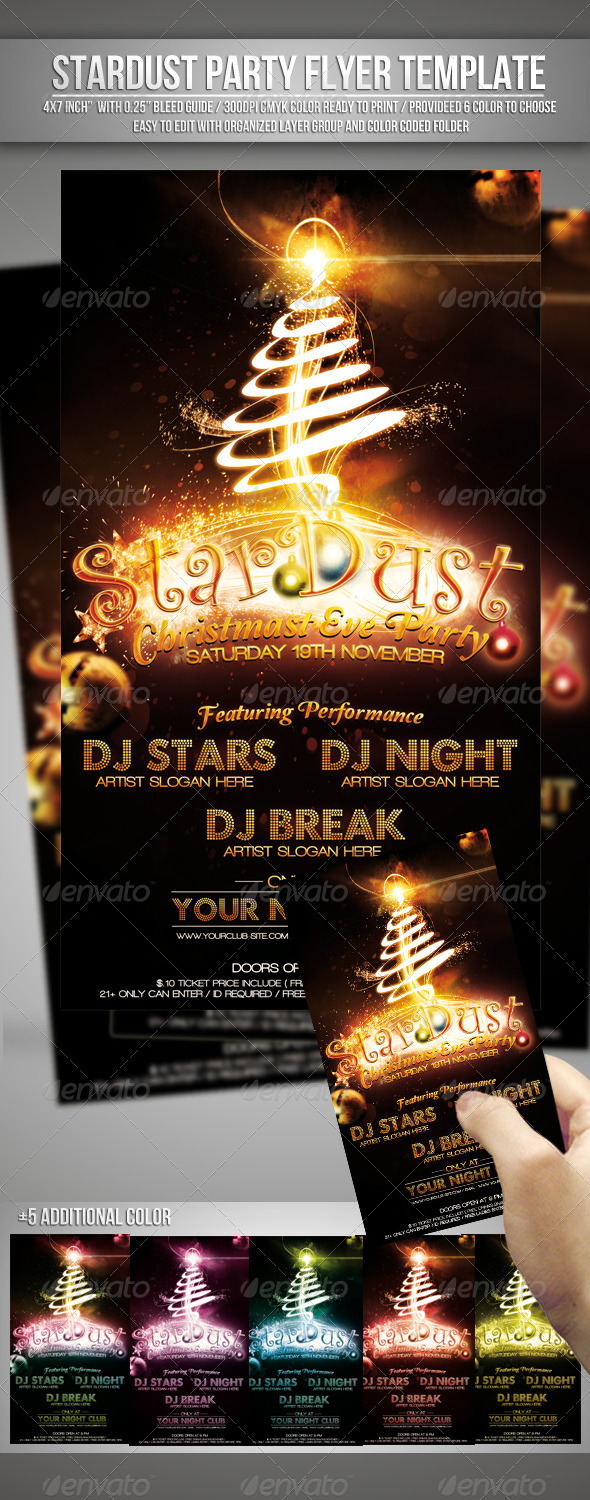 Stardust ( Christmas Eve Party ) Flyer Template