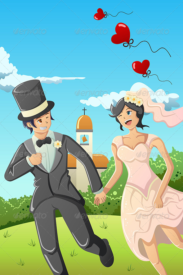 Happy Wedding Couple - Weddings Seasons/Holidays
