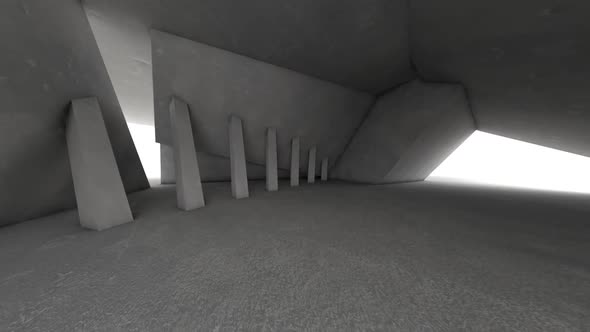Abstract concrete Interior visualisation