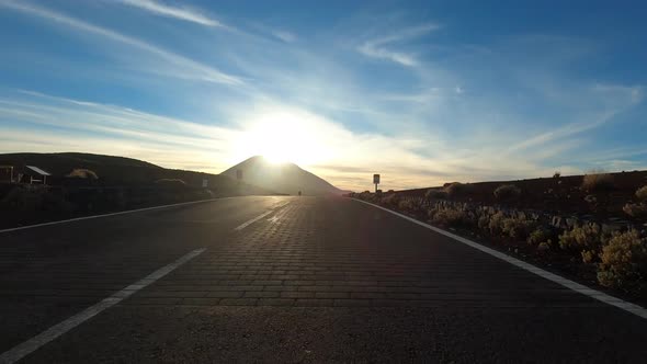 Road in Teide National Park, Tenerife, Canary Islands, Spain alt