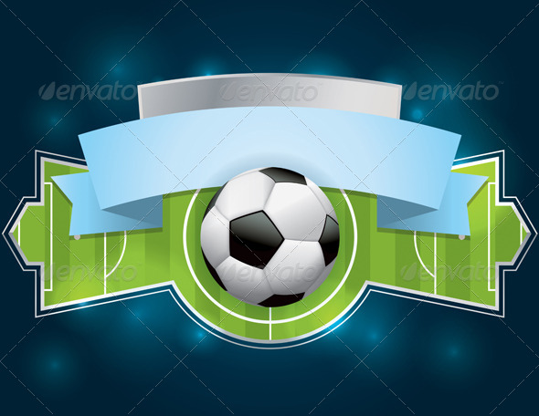 Soccer - Football Badge and Banner - Sports/Activity Conceptual