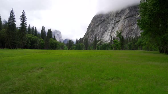 Walking through Yosemite valley on a cloudy day. 30p conformed to 24p. alt