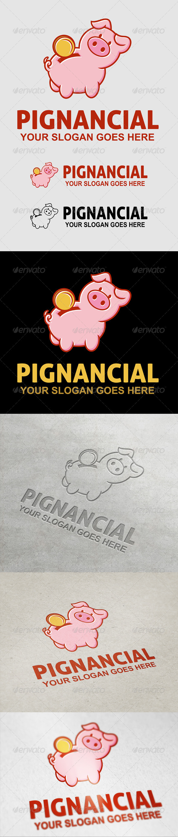 Pignancial Logo - Animals Logo Templates