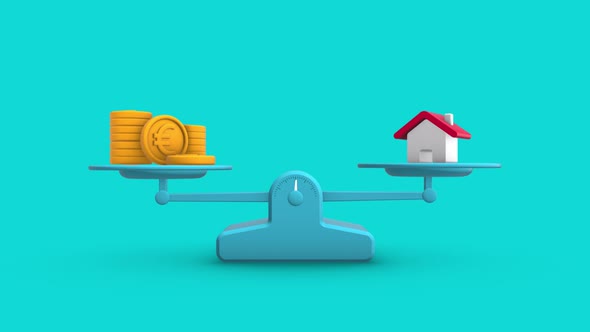 Euro vs Home Balance Weighing Scale Looping Animation alt