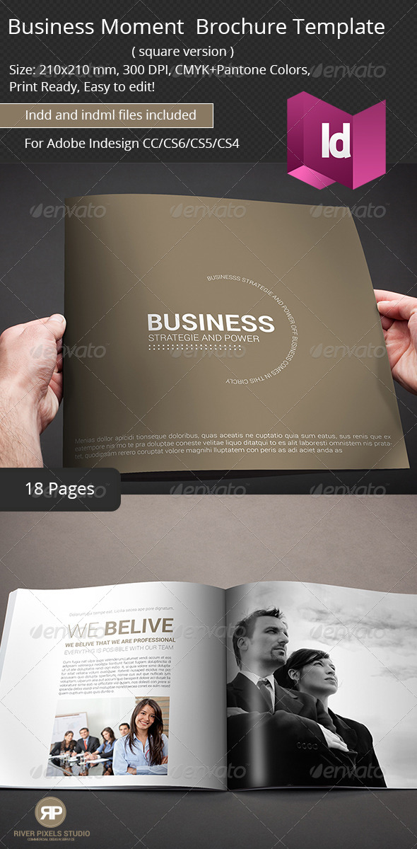 Business Moment Brochure Template - Corporate Brochures