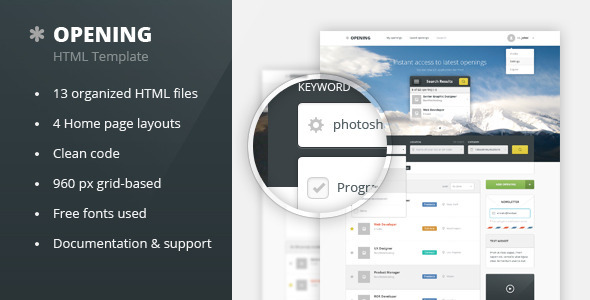 Opening - Job Board HTML Template - Site Templates