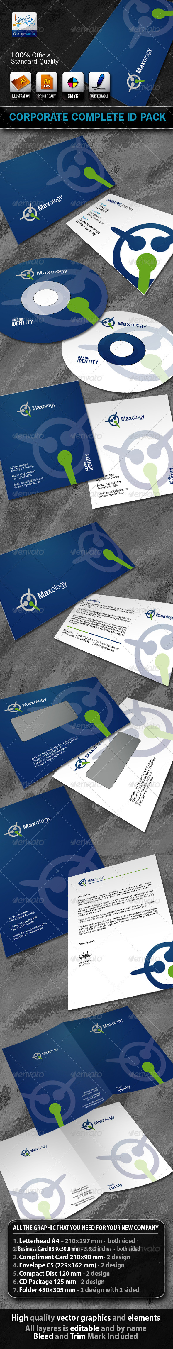 Maxology Business Corporate ID Pack With Logo - Stationery Print Templates