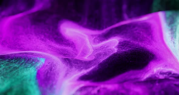 Glowing particles liquid dynamic flow