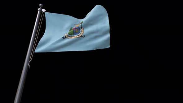 Flag Of Sofia City (Bulgaria ) With Alpha Channel 4K alt