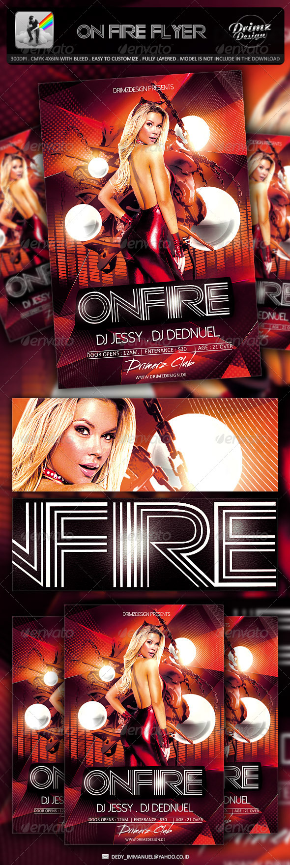 On Fire Flyer - Events Flyers