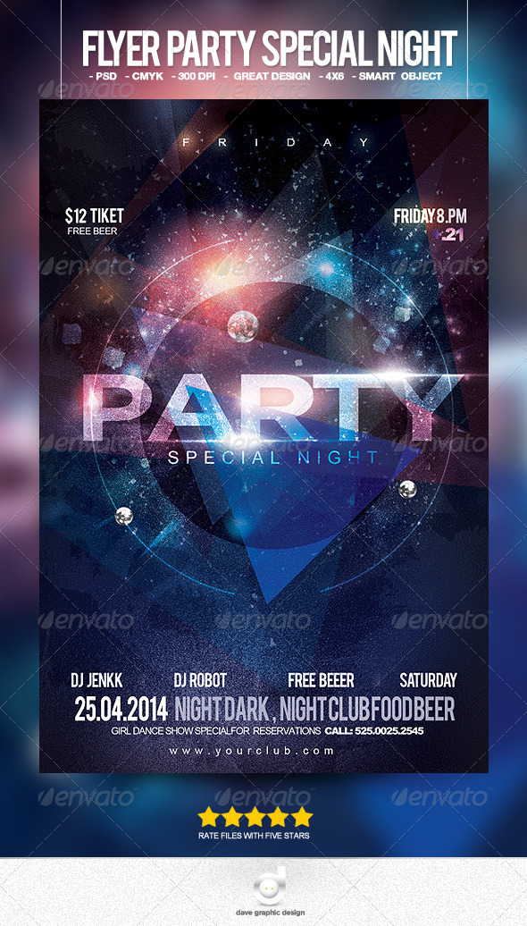 Flyer Party Special Night - Clubs & Parties Events