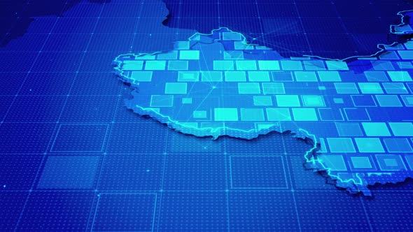 Digital Rectangles In China Map alt