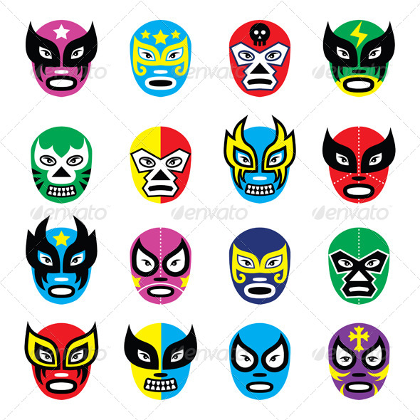 Wrestling Masks - People Characters