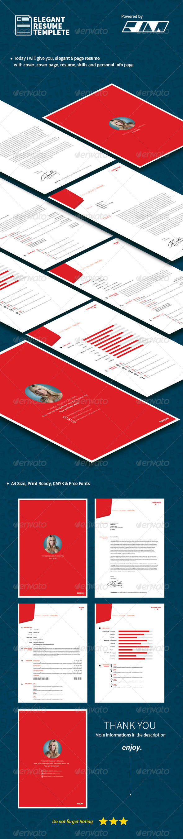 Elegant Resume Templete | 5 Pages