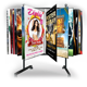 Smart Object Poster Display Stand Mockup, Graphics