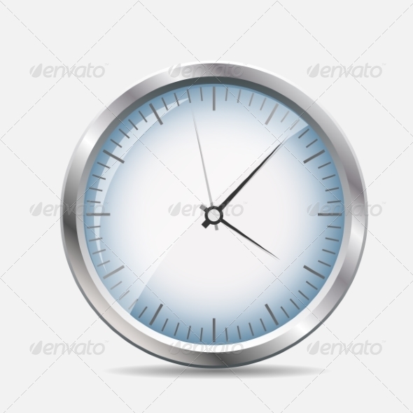 Silver Watch Vector Illustration - Computers Technology