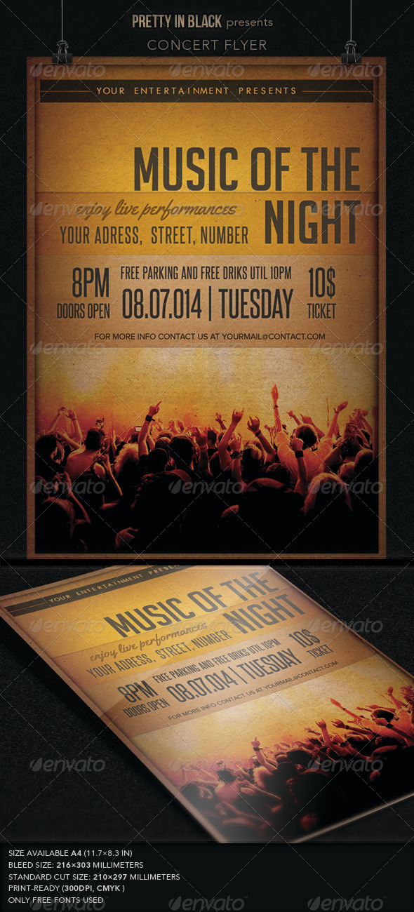 Music Concert Flyer - Flyers Print Templates