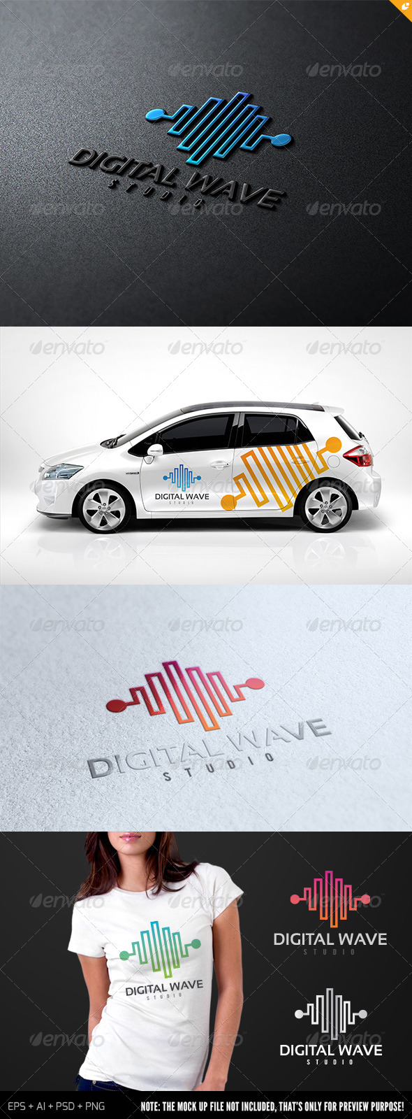 Digital Wave Studio Logo - Symbols Logo Templates