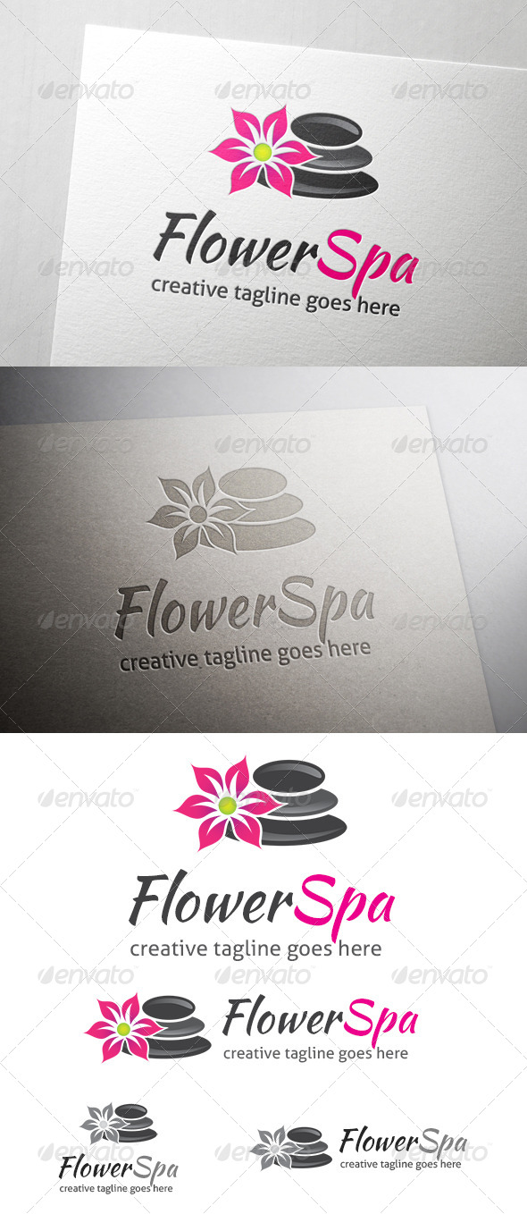 Flower Spa Logo - Nature Logo Templates