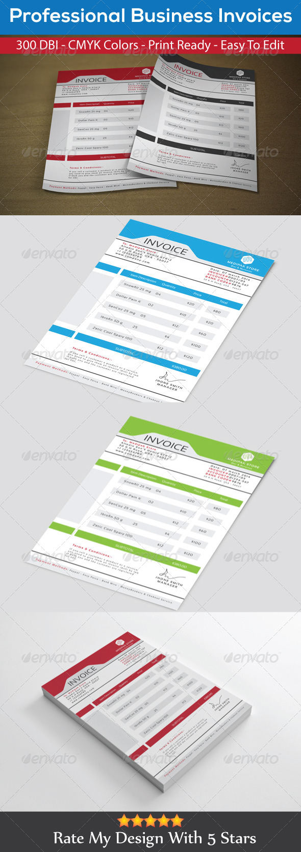 Corporate Business Invoices - Proposals & Invoices Stationery