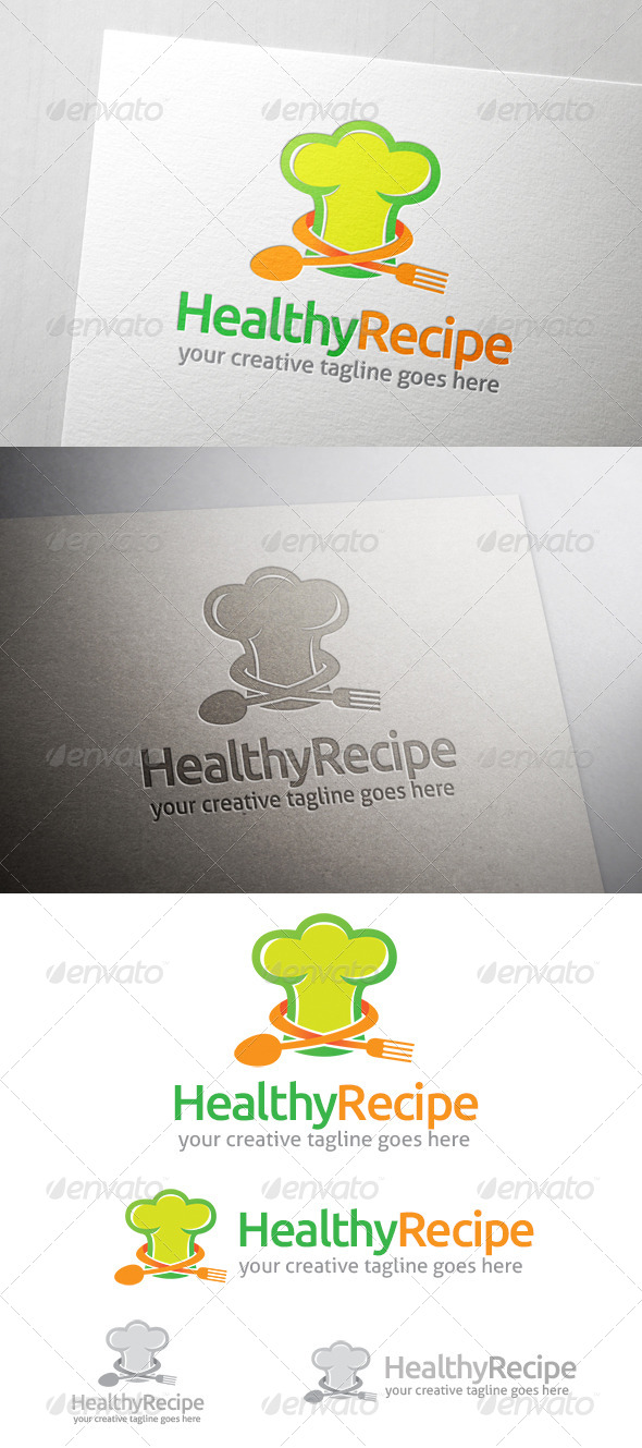 Healthy Recipe Logo - Food Logo Templates