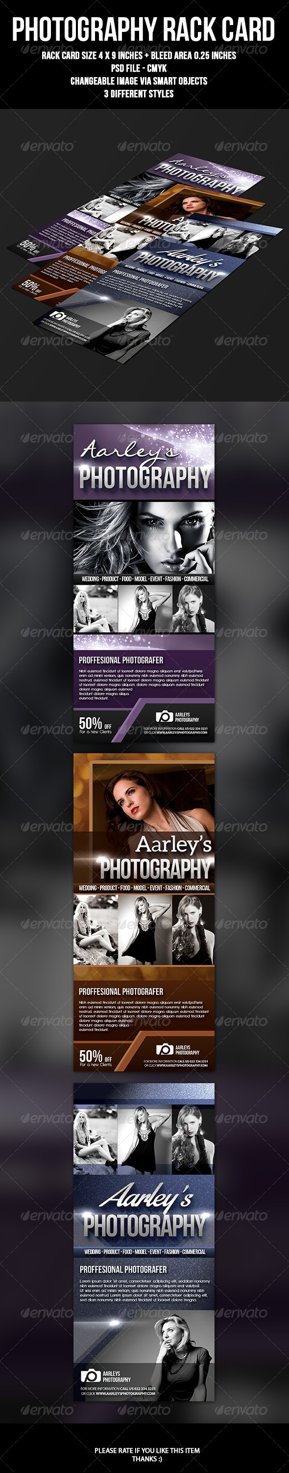 Photography Rack Card - Commerce Flyers
