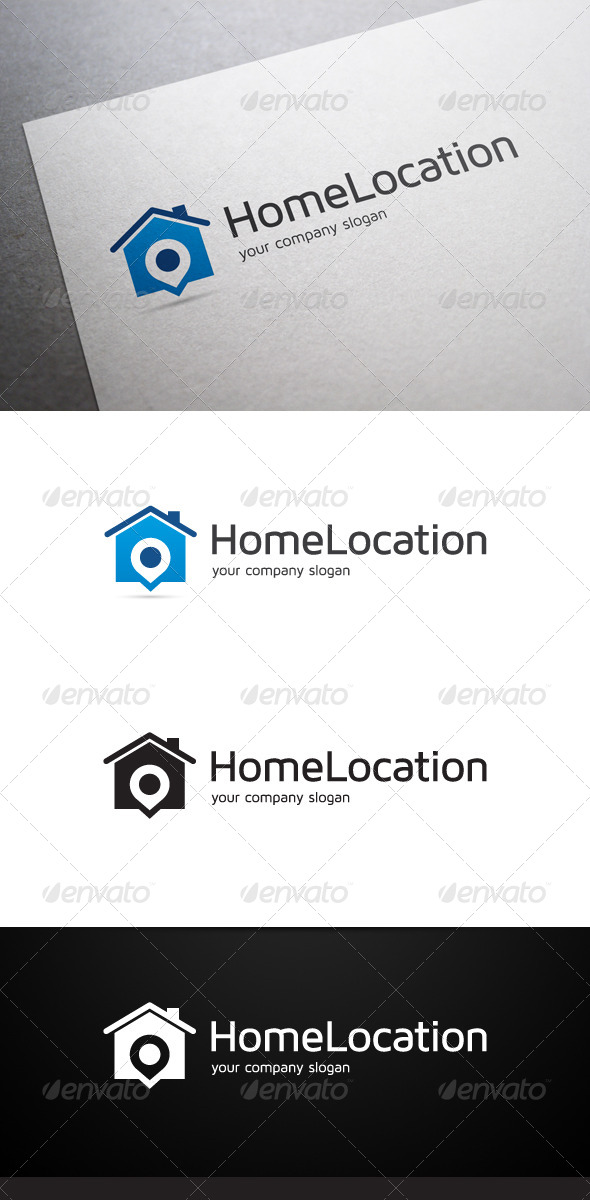 Home Location Logo - Buildings Logo Templates