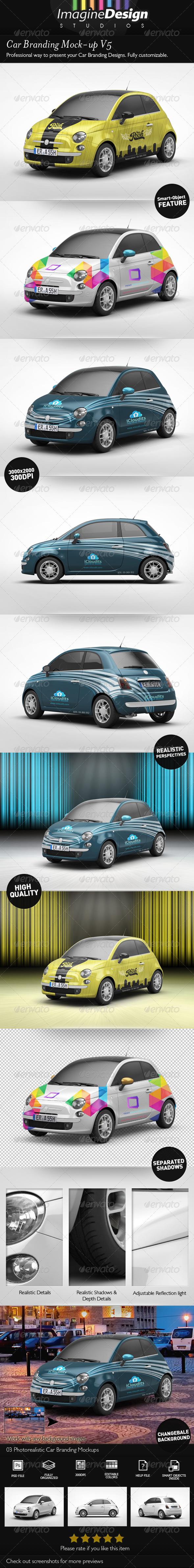 Car Branding Mock-Up V5 - Vehicle Wraps Print