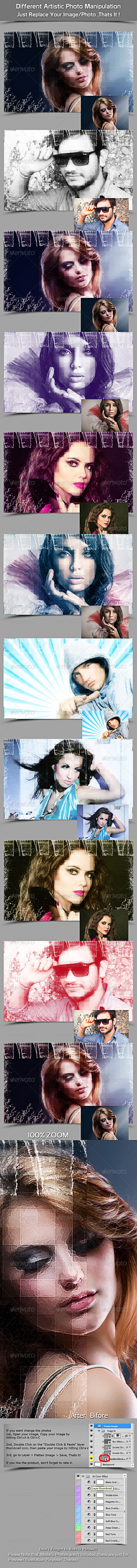 Different Artistic Photo Manipulation - Photo Templates Graphics