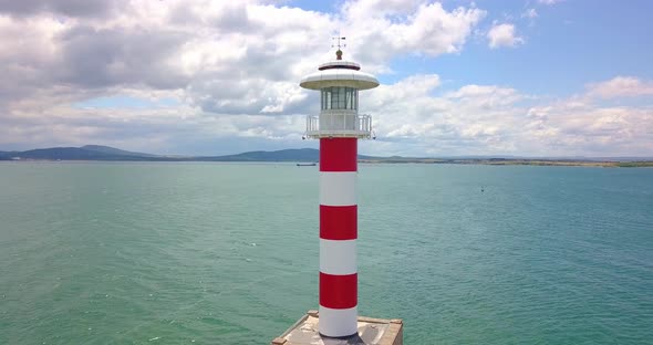 Sea Lighthouse From the Port of Burgas Bulgaria