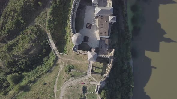 Medieval fortress in Khotyn town West Ukraine. The castle is the seventh Wonder of Ukraine