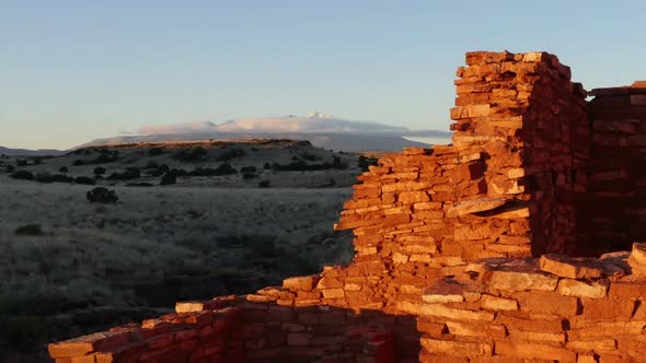 Sun on Humphrey's Peak From Wupatki National Monument alt