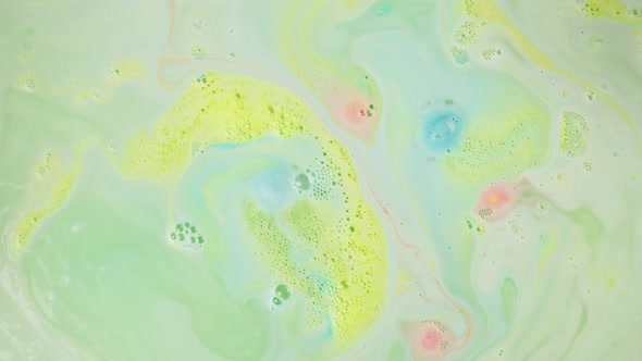 Bath Bomb in Water Closeup