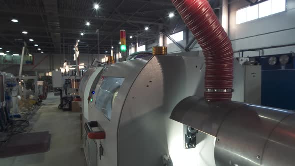 Modern Electronic Equipment of the Workshop for the Production of Electrical Wires for the Needs of