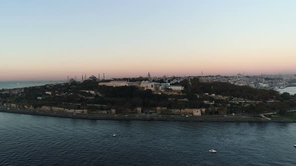 Aerial Shot Istanbul Silhouette alt
