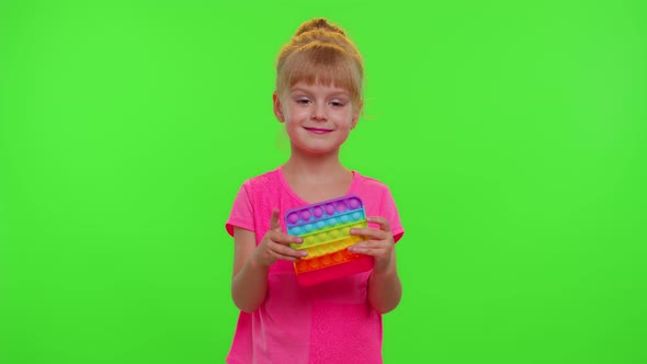 Little Children Girl Squeezing Presses Colorful Antistress Touch Screen Push Pop It Popular Toy alt